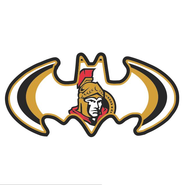 Ottawa Senators Batman Logo iron on transfers